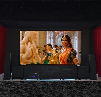 Cabinet Designed for UST projector and Center Channel: 132"-150" Screen 8 feet and above ceiling