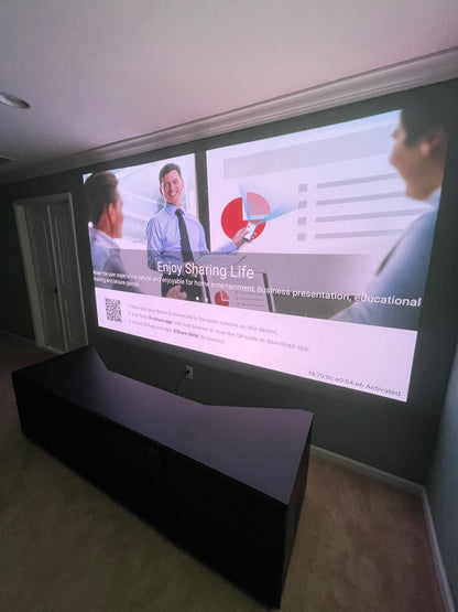 Cabinet Designed for UST projector and Center Channel: 132"-150" Screen 8 feet and above ceiling