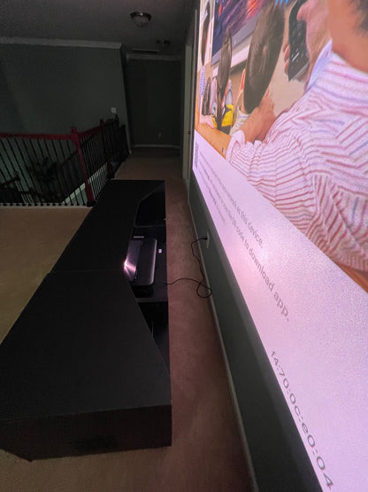 Cabinet Designed for UST projector and Center Channel: 132"-150" Screen 8 feet and above ceiling