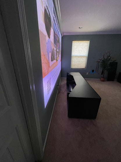 Cabinet Designed for UST projector and Center Channel: 132"-150" Screen 8 feet and above ceiling