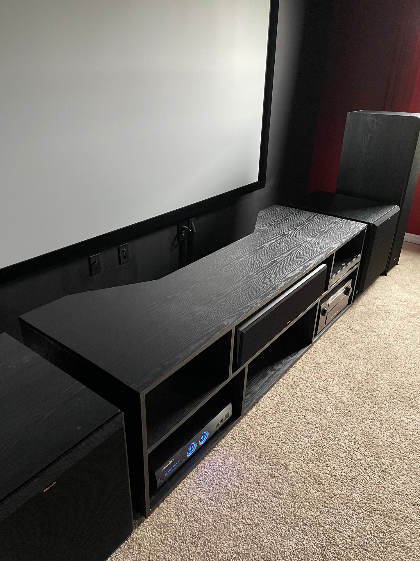 Cabinet for Ultra Short throw Projector with Center Channel